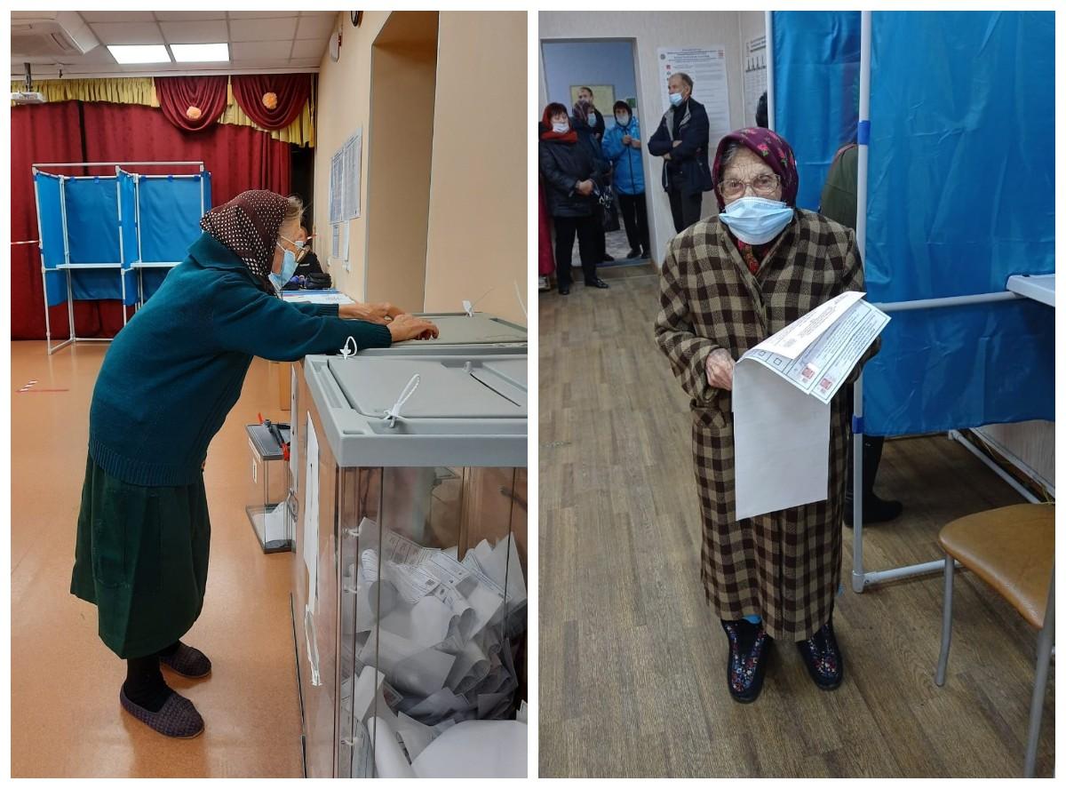 Фото 103-летняя жительница Новосибирской области проголосовала на выборах в Госдуму 2
